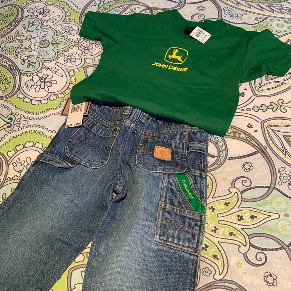 Brand New w/ tags. John Deer shirt & jeans. Paid $32 for jeans & $18 for shirt